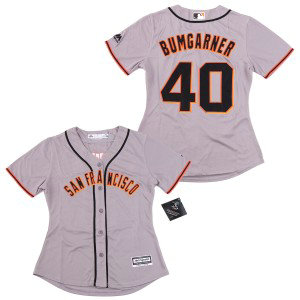 MLB Giants 40 Madison Bumgarner Gray Cool Base Women Jersey MLB Giants 40 Madison Bumgarner Gray Cool Base Women Jersey