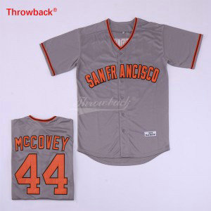 MLB Giants 44 Willie McCovey Gray Retro Throwback Men Jersey MLB Giants 44 Willie McCovey Gray Retro Throwback Men Jersey