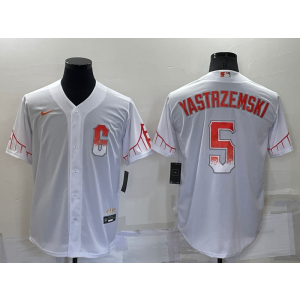MLB Giants 5 Yastrzemski White 2021 City Connect Nike Cool Base Men Jersey MLB Giants 5 Yastrzemski White 2021 City Connect Nike Cool Base Men Jersey