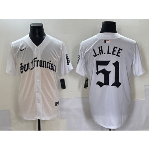 MLB Giants 51 J.H Lee New White Nike Cool Base Men Jersey MLB Giants 51 J.H Lee New White Nike Cool Base Men Jersey