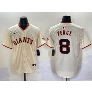 MLB Giants 8 Hunter Pence Cream Nike Cool Base Men Jersey MLB Giants 8 Hunter Pence Cream Nike Cool Base Men Jersey