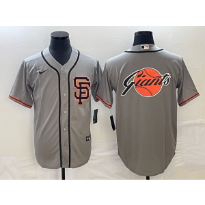 MLB Giants Blank Grey Baseball Logo Nike Cool Base Men Jersey MLB Giants Blank Grey Baseball Logo Nike Cool Base Men Jersey