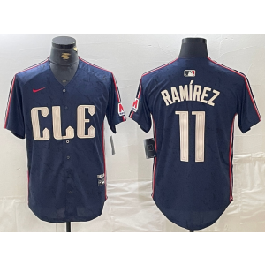 MLB Indians 11 José Ramírez Blue 2024 City Connect Nike Cool Base Men Jersey MLB Indians 11 José Ramírez Blue 2024 City Connect Nike Cool Base Men Jersey
