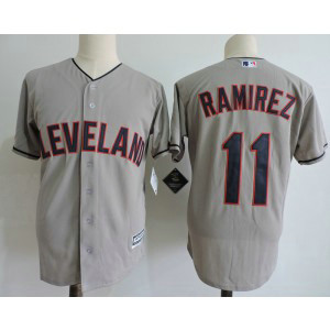 MLB Indians 11 Jose Ramirez Gray New Cool Base Men Jersey MLB Indians 11 Jose Ramirez Gray New Cool Base Men Jersey