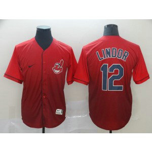 MLB Indians 12 Francisco Lindor Red Drift Fashion Men Jersey MLB Indians 12 Francisco Lindor Red Drift Fashion Men Jersey