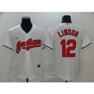 MLB Indians 12 Francisco Lindor White 2020 Nike Cool Base Men Jersey MLB Indians 12 Francisco Lindor White 2020 Nike Cool Base Men Jersey