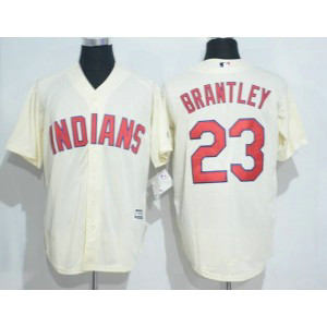 MLB Indians 23 Michael Brantley Cream Majestic Cool Base Men Jersey MLB Indians 23 Michael Brantley Cream Majestic Cool Base Men Jersey