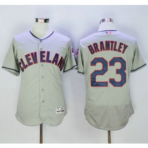 MLB Indians 23 Michael Brantley Grey Flexbase Men Jersey MLB Indians 23 Michael Brantley Grey Flexbase Men Jersey