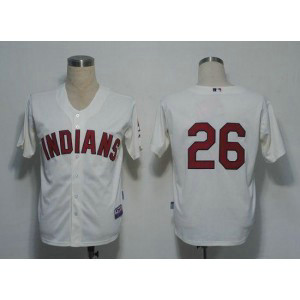 MLB Indians 26 Austin Kearns Cream Cool Base Men Jersey MLB Indians 26 Austin Kearns Cream Cool Base Men Jersey