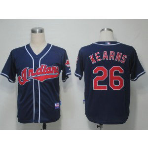 MLB Indians 26 Austin Kearns Navy Blue Cool Base Men Jersey MLB Indians 26 Austin Kearns Navy Blue Cool Base Men Jersey