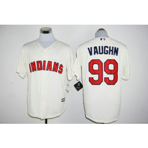 MLB Indians 99 Ricky Vaughn Cream New Cool Base Men Jersey MLB Indians 99 Ricky Vaughn Cream New Cool Base Men Jersey