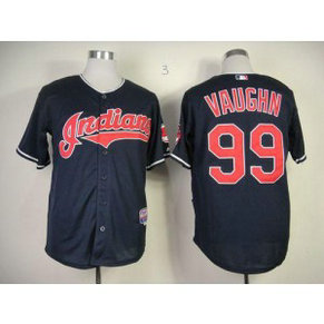 MLB Indians 99 ricky vaughn Navy Blue Cool Base Men Jersey MLB Indians 99 ricky vaughn Navy Blue Cool Base Men Jersey
