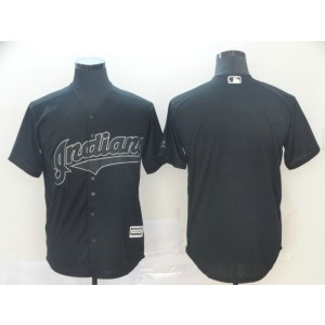 MLB Indians Blank Black 2019 Players' Weekend Player Men Jersey MLB Indians Blank Black 2019 Players' Weekend Player Men Jersey