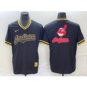 MLB Indians Blank Black Baseball Nike Throwback Men Jersey MLB Indians Blank Black Baseball Nike Throwback Men Jersey