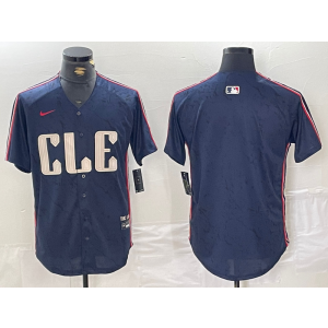 MLB Indians Blank Blue 2024 City Connect Nike Cool Base Men Jersey MLB Indians Blank Blue 2024 City Connect Nike Cool Base Men Jersey