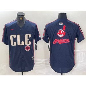 MLB Indians Blank Blue City Connect Nike Cool Base Men Jersey MLB Indians Blank Blue City Connect Nike Cool Base Men Jersey