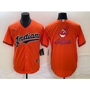 MLB Indians Blank Orange Baseball Nike Cool Base Men Jersey MLB Indians Blank Orange Baseball Nike Cool Base Men Jersey