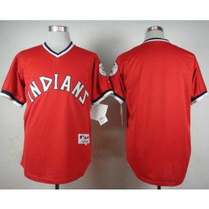 MLB Indians Blank Red 1974 Turn Back The Clock Men Jersey MLB Indians Blank Red 1974 Turn Back The Clock Men Jersey