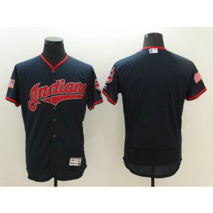 MLB Indians blank Navy Blue Stars and Stripes Flexbase Men Jersey MLB Indians blank Navy Blue Stars and Stripes Flexbase Men Jersey