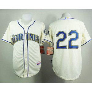 MLB Mariners 22 Robinson Cano Cream Alternate Cool Base Men Jersey