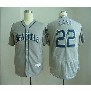 MLB Mariners 22 Robinson Cano Gray Flexbase Men Jersey