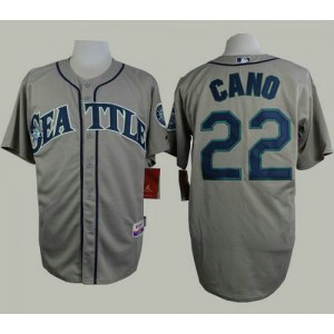 MLB Mariners 22 Robinson Cano Grey Cool Base Men Jersey