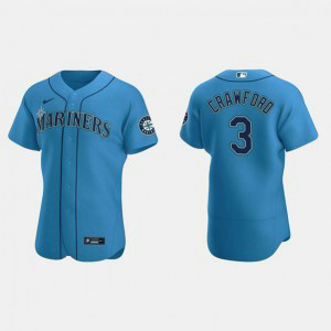 MLB Mariners 3 J.P. Crawford Royal Nike Flexbase Men Jersey