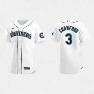 MLB Mariners 3 J.P. Crawford White Nike Flexbase Men Jersey