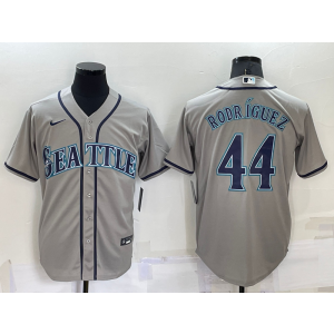 MLB Mariners 44 Julio Rodríguez Grey Nike Cool Base Men Jersey