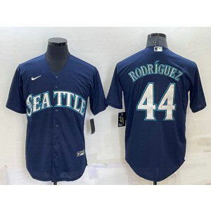 MLB Mariners 44 Julio Rodríguez Navy Nike Cool Base Men Jersey
