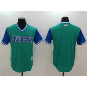 MLB Mariners Blank Aqua 2017 Players Weekend Men Jersey