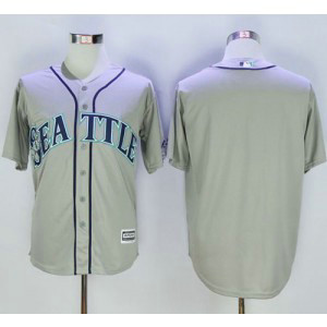 MLB Mariners Blank Grey New Cool Base Men Jersey