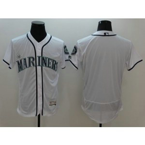 MLB Mariners Blank White Flexbase Men Jersey