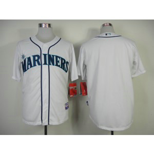 MLB Mariners Blank White Men Jersey