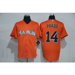 MLB Marlins 14 Martin Prado Orange New Cool Base Men Jersey MLB Marlins 14 Martin Prado Orange New Cool Base Men Jersey