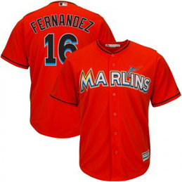 MLB Marlins 16 Jose Fernandez Orange Alternate Men Jersey MLB Marlins 16 Jose Fernandez Orange Alternate Men Jersey