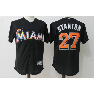 MLB Marlins 27 Giancarlo Stanton Black Cool Base Men Jersey MLB Marlins 27 Giancarlo Stanton Black Cool Base Men Jersey