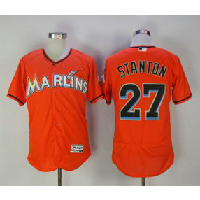 MLB Marlins 27 Giancarlo Stanton Orange Flexbase Men Jersey MLB Marlins 27 Giancarlo Stanton Orange Flexbase Men Jersey