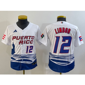 MLB Mets 12 Francisco Lindor 2023 World Series Women Jersey