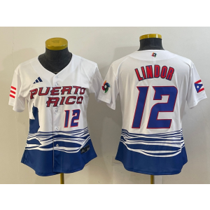 MLB Mets 12 Francisco Lindor 2023 World Series Youth Jersey