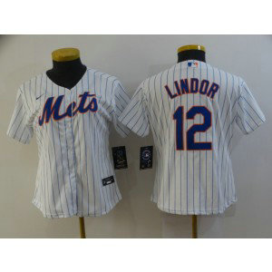 MLB Mets 12 Francisco Lindor White Nike Cool Base Women Jersey MLB Mets 12 Francisco Lindor White Nike Cool Base Women Jersey