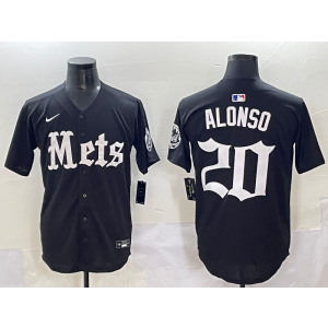 MLB Mets 20 Pete Alonso New Black Nike Cool Base Men Jersey MLB Mets 20 Pete Alonso New Black Nike Cool Base Men Jersey