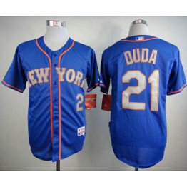 MLB Mets 21 Lucas Duda Blue(Grey ) Alternate Road Cool Base Men Jersey MLB Mets 21 Lucas Duda Blue(Grey ) Alternate Road Cool Base Men Jersey