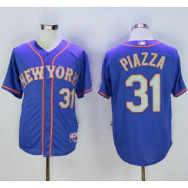 MLB Mets 31 Mike Piazza Blue Grey 2016 Hall Of Fame Men Jersey MLB Mets 31 Mike Piazza Blue Grey 2016 Hall Of Fame Men Jersey