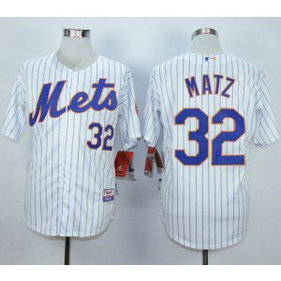 MLB Mets 32 Steven Matz White(Blue Strip) Home Cool Base Men Jersey MLB Mets 32 Steven Matz White(Blue Strip) Home Cool Base Men Jersey