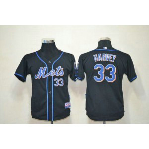 MLB Mets 33 Matt Harvey Black Cool Base Youth Jersey MLB Mets 33 Matt Harvey Black Cool Base Youth Jersey