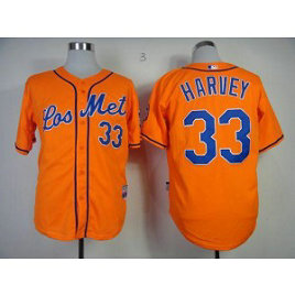 MLB Mets 33 Matt Harvey Orange Los Mets Base Men Jersey MLB Mets 33 Matt Harvey Orange Los Mets Base Men Jersey