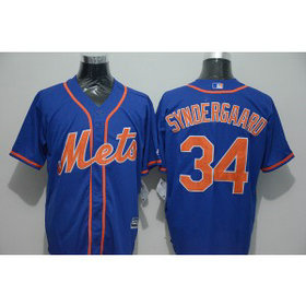 MLB Mets 34 Noah Syndergaard Blue New Cool Base Men Jersey MLB Mets 34 Noah Syndergaard Blue New Cool Base Men Jersey