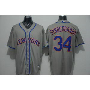 MLB Mets 34 Noah Syndergaard Grey New Cool Base Men Jersey MLB Mets 34 Noah Syndergaard Grey New Cool Base Men Jersey