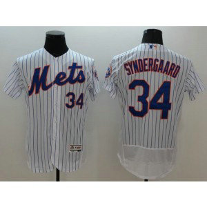 MLB Mets 34 Noah Syndergaard White Flexbase Men Jersey MLB Mets 34 Noah Syndergaard White Flexbase Men Jersey